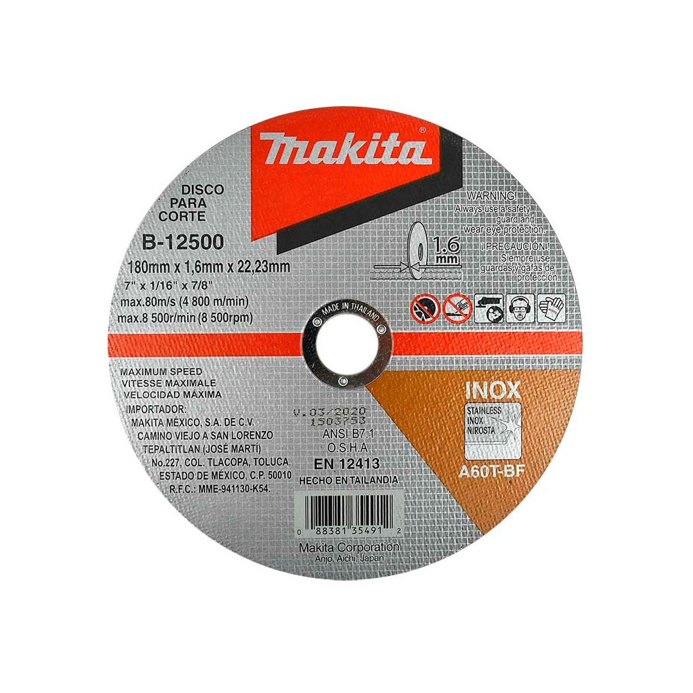 DISCO PARA CORTE DE METAL 7" MAKITA